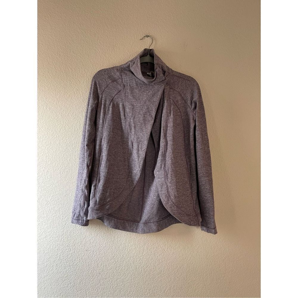 Lululemon Rulu Rally Wrap LS Size 4 Heathered Graphite Puple